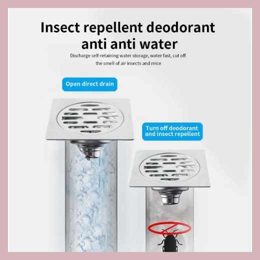Floo rai 304 Stainless Steel Shower Floor Drain Bathroom Sewer Deodorant - Image 3