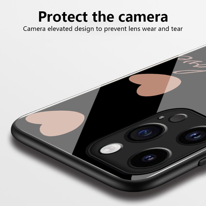 Casing hp For VIVO V21 5G V21s 5G V21 4G V21E 4G Y73 Case Heart Writing Anti-Scratch Tempered Glass Hardcase Silicone Case Camera Protector Kesing Softcase - Image 3