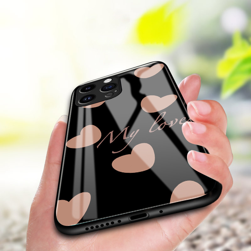 Casing hp For VIVO V21 5G V21s 5G V21 4G V21E 4G Y73 Case Heart Writing Anti-Scratch Tempered Glass Hardcase Silicone Case Camera Protector Kesing Softcase - Image 5