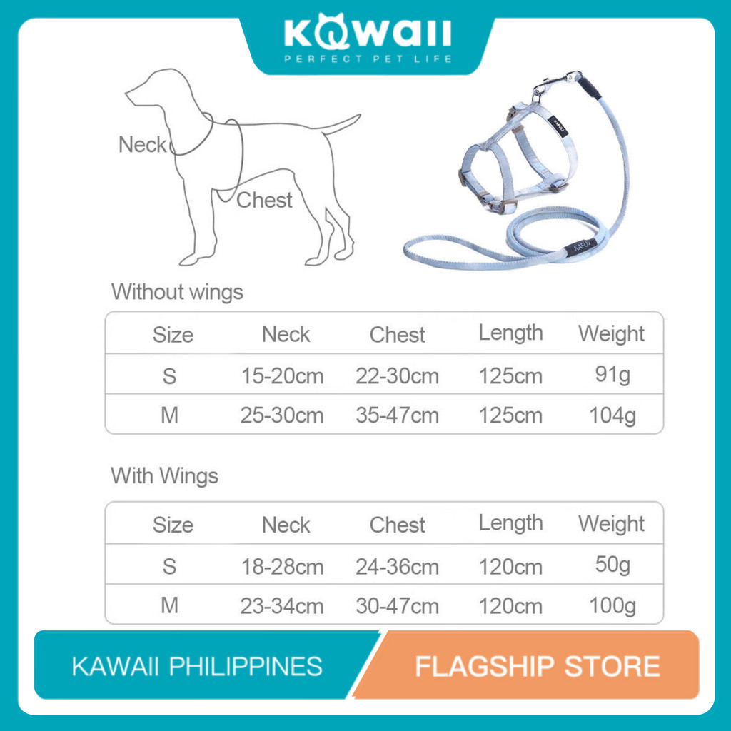 KAWAIIz:Ca arness Leash Pet Dog Cat Adjustable Harness Rope Chest Straps Puppy Cat eashes;F - Image 4