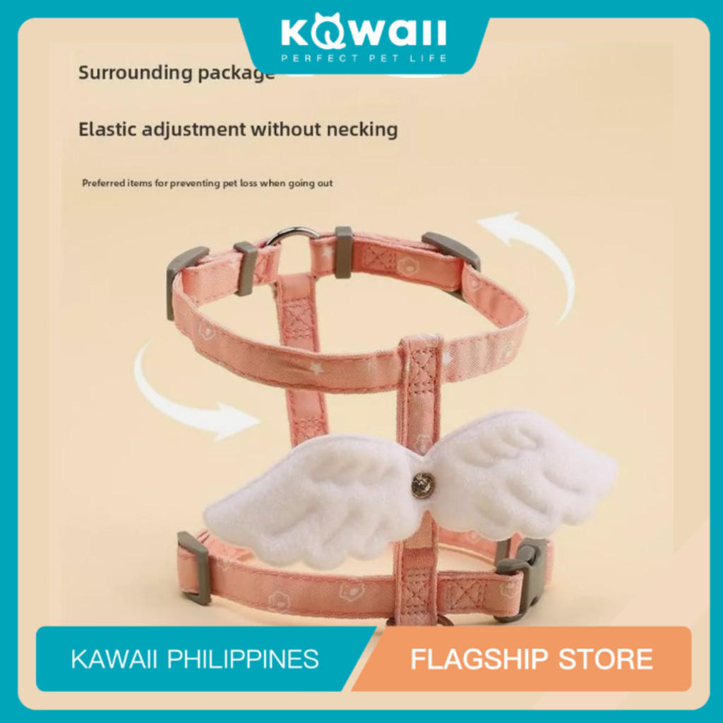 KAWAIIz:Ca arness Leash Pet Dog Cat Adjustable Harness Rope Chest Straps Puppy Cat eashes;F - Image 5