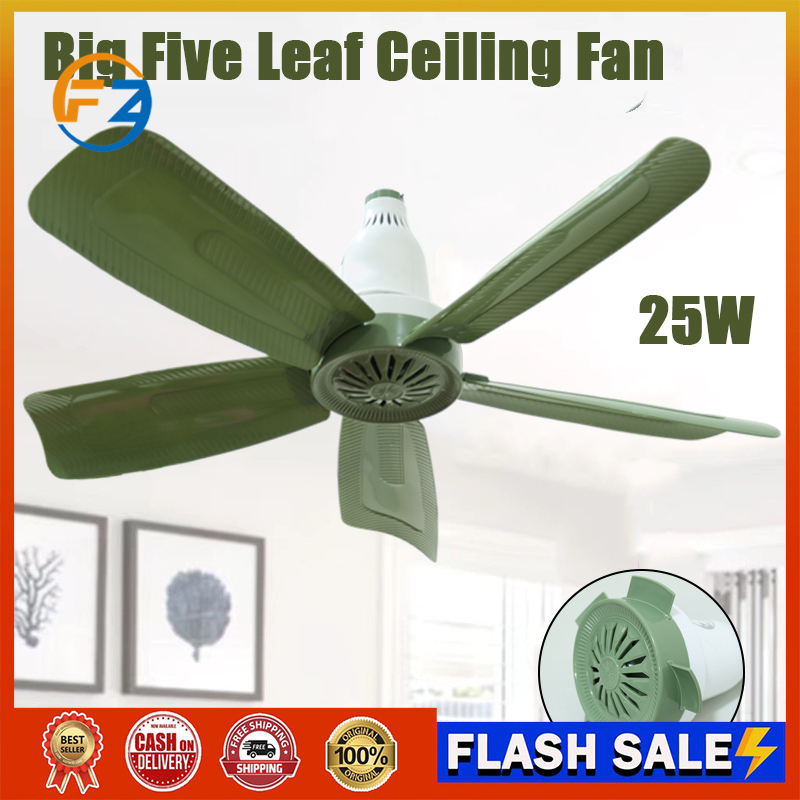 FZ KAYOO Big Ceiling Fan 5 Blades Portable Wall Mount Fan Low Noise Energy Saving 20W