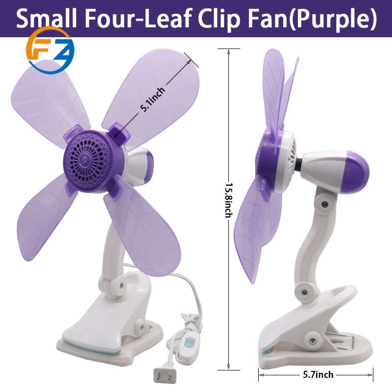 FZ 5 blends Fan Home Electric Fan W/ Clip, Clover Fan Anti-Heat Portable Clip Electric Fan — view 3
