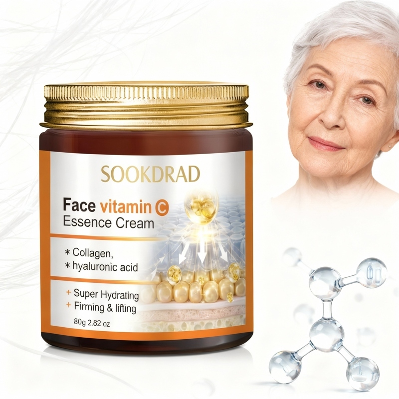 Hyaluronic Acid + Vitamin C Collagen Cream, Plump & Lift, Weekend Care, Suitable for Men & Women, All Skin, 80g - Image 3