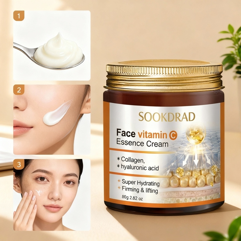 Hyaluronic Acid + Vitamin C Collagen Cream, Plump & Lift, Weekend Care, Suitable for Men & Women, All Skin, 80g - Image 2