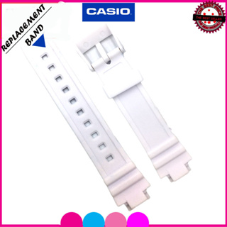 Casio Watch Strap Rubber Model LRW-200H Size 14 Mm.black White Pink Waterproof Not Sticky Itchy Arms. #9