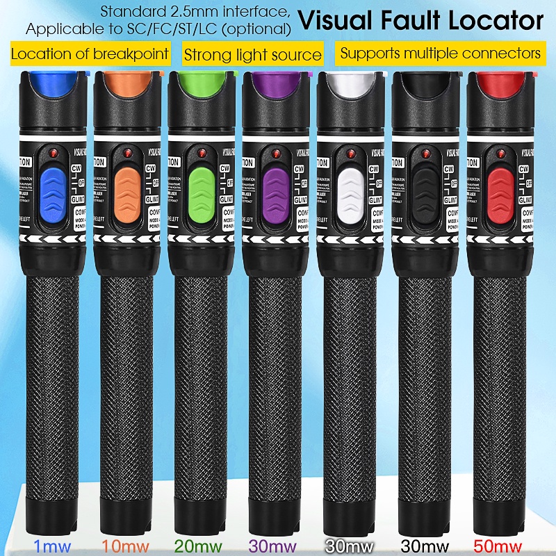 COMPTYCO Visual fault locator 1/10/20/30/50km optical cable tester red