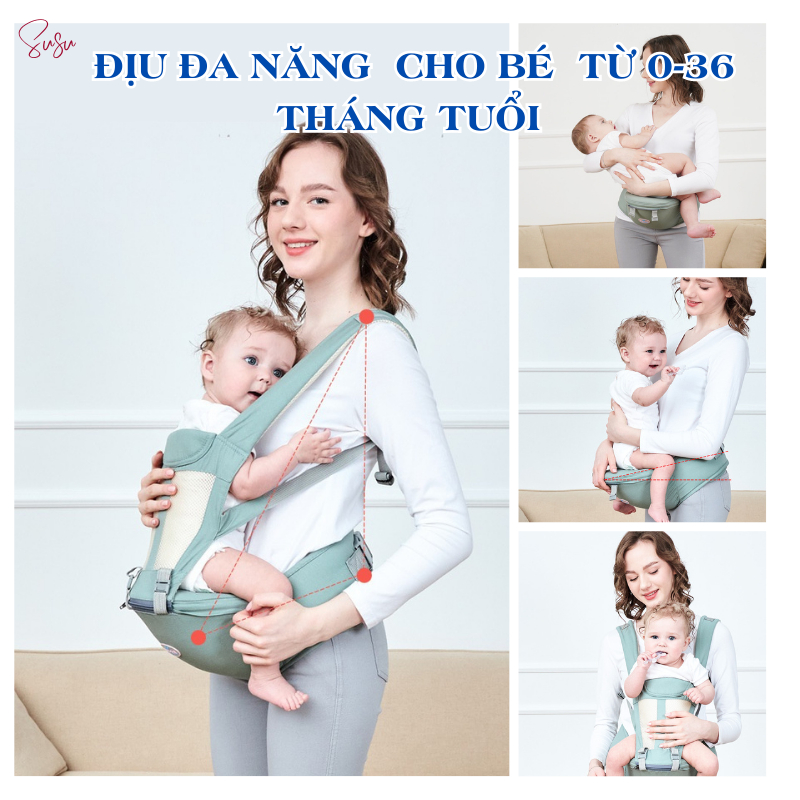 6-position anti-hunchback baby carrier, high-quality carrier with seat equipped with a cool detachable seat belt, motorbike carrier n baby carrier with hip seat ergonomic baby carrier newborn carrier for baby 0-12 months