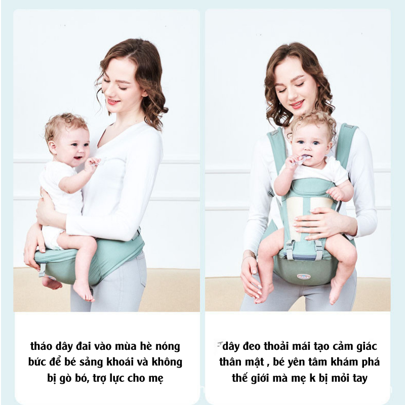 6-position anti-hunchback baby carrier, high-quality carrier with seat equipped with a cool detachable seat belt, motorbike carrier n baby carrier with hip seat ergonomic baby carrier newborn carrier for baby 0-12 months — view 2