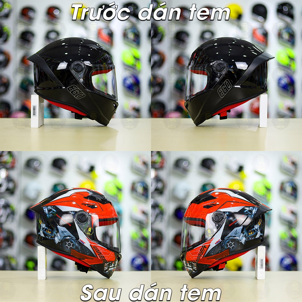 Honda Winner Red Decal for Yohe 978 plus & Roc 01 - No Hat - UniTop