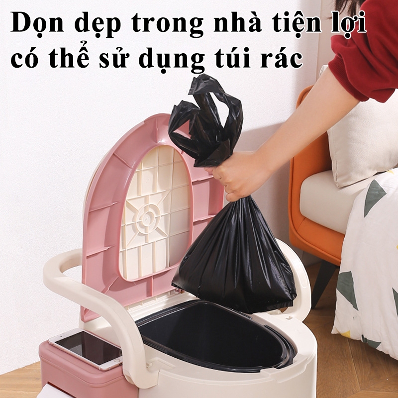 Convenient Portable Toilet for Pregnant Women and the Elderly Toilet with Armrest and Backrest