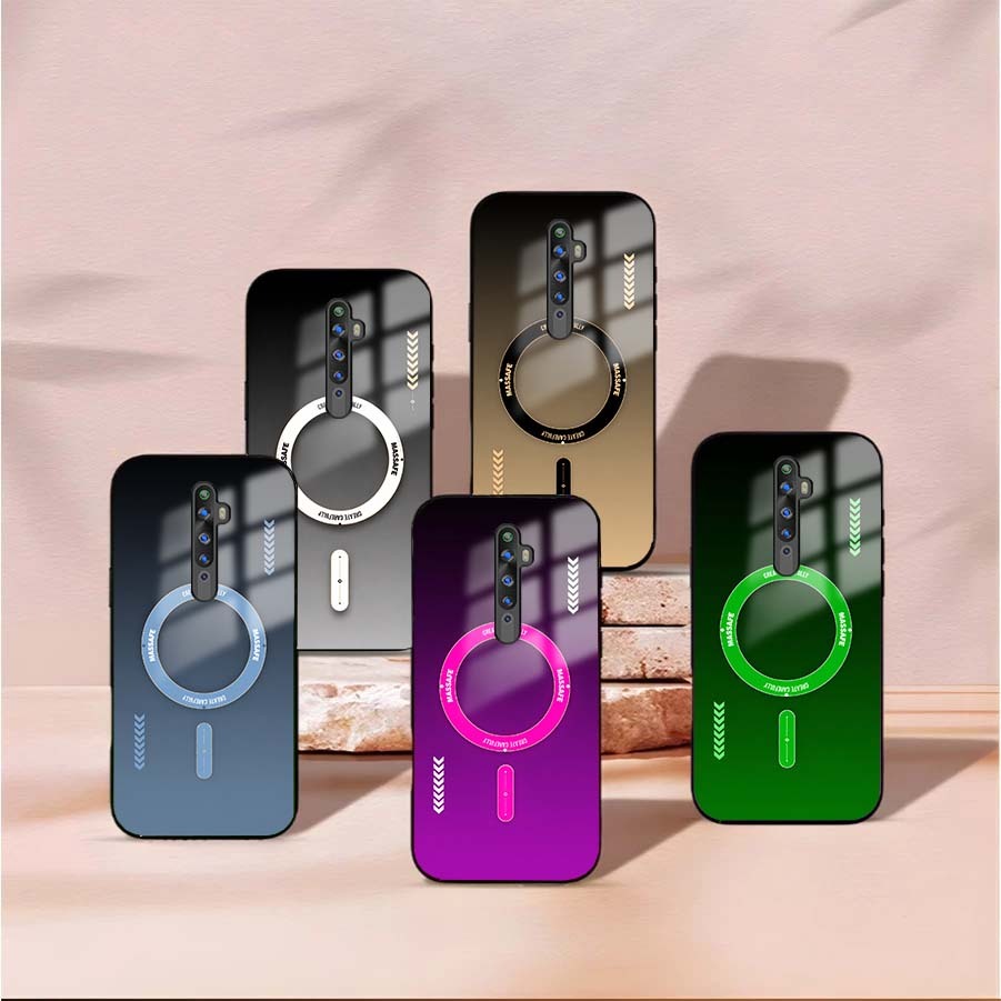 Case for OPPO RENO 2F Circle Pattern Print Anti-Scratch, Gradient Design - Image 4