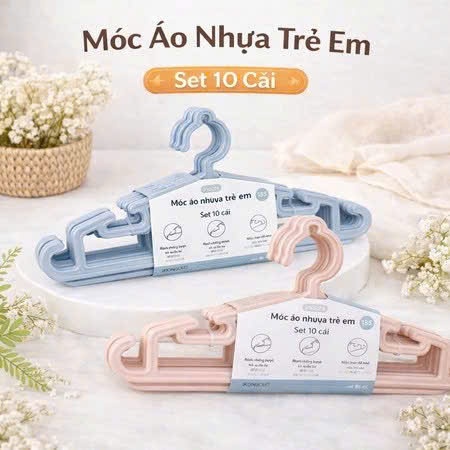 SET of 10 Inochi high quality Hara 185 children's plastic coat hangers - Image 4