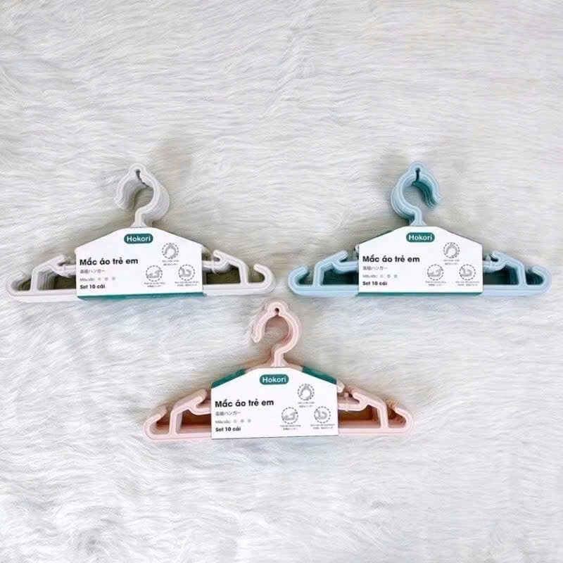 SET of 10 Inochi high quality Hara 185 children's plastic coat hangers - Image 2