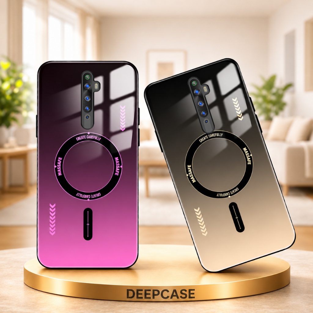 Case for OPPO RENO 2F Circle Pattern Print Anti-Scratch, Gradient Design - Image 3